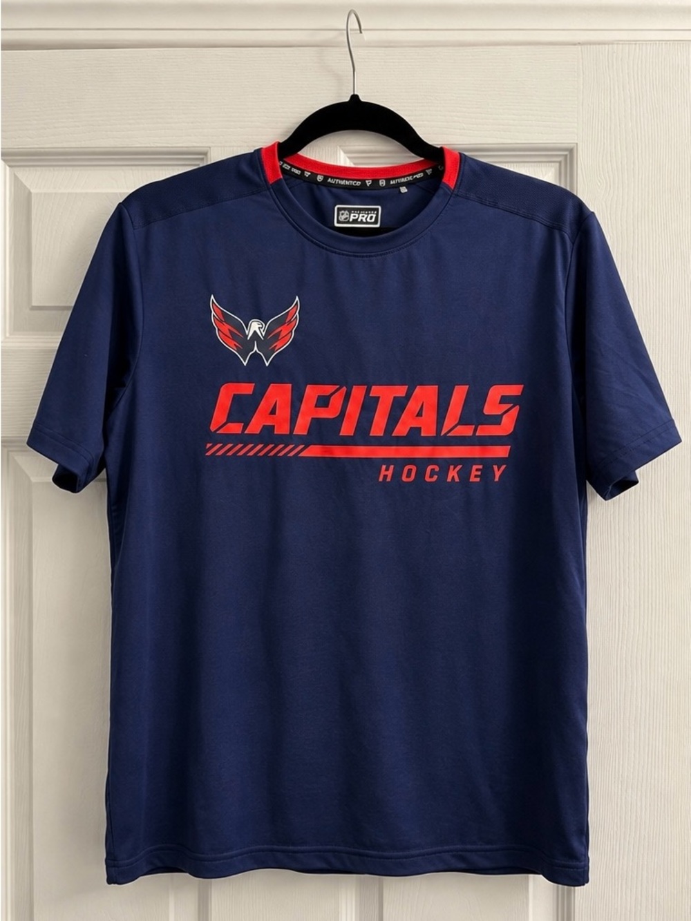 Fanatics Washington Capitals NHL Hockey Shirt M Blue/Red Licensed, Authentic Pro